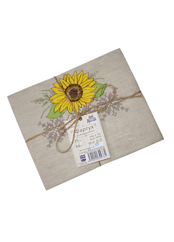 Фартух льон М.К-102 вишивка у асортименті, 73х68 см Ярослав (298730639)