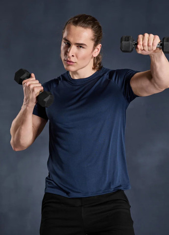 Темно-синя чоловіча спортивна футболка з коротким рукавом Crivit