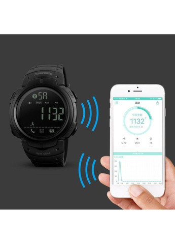 Спортивний смарт годинник 1301 Шагомер Bluetooth удароміцні Чорні Skmei (313653886)
