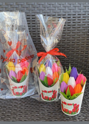 Мыльные тюльпаны Мыло ручной работы Мыльный букет тюльпанов No Brand (307364941)