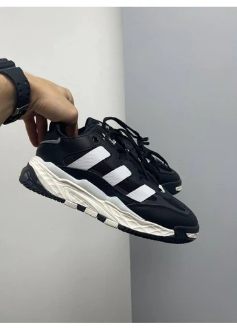 Білі літні кросівки adidas niteball black white v3 адідас найтбол No Brand