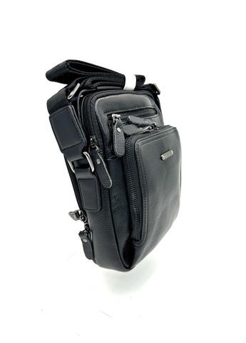 Чоловіча сумка з еко-шкіри Bradford 8922-0 чорна 20 х 16.5 х 6 No Brand (371682098)
