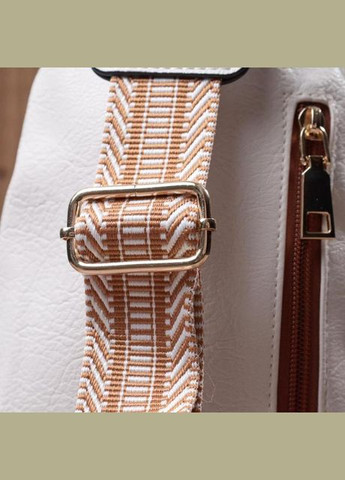 Сумка жіноча з екошкіри крос боді для документів через плече сумка рюкзак для телефону барсетка в дорогу Білий 29686 Vintage (331154658)