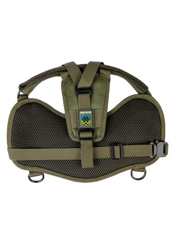 Шлея для служебных собак PRO, металлический фастекс, L, В 70-100 см, хаки WAUDOG (343060399)