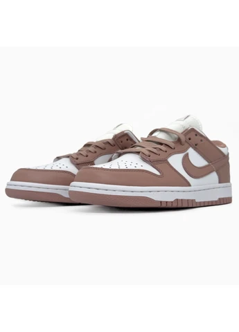 Белые демисезонные кроссовки мужские nike sb dunk brown white найк сб данк белые No Brand