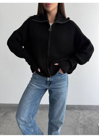 Жіночий светр на змійці в'язка No Brand Б1466-138 (372447516)