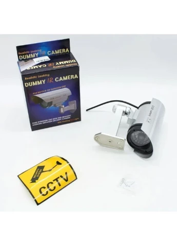 Набір 2шт Муляж камери відеоспостереження з підсвічуванням Dummy IR Camera RR201 / Камера обманка / Камера муляж No Brand (380619533)