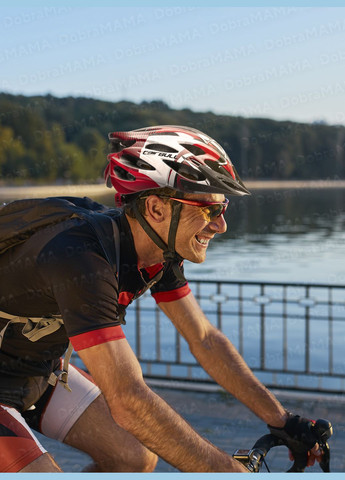 Велосипедный шлем с визором и фонарем женский велошолом с козырьком шлем для велосипеда мужской 57329 Cairbull (329316403)