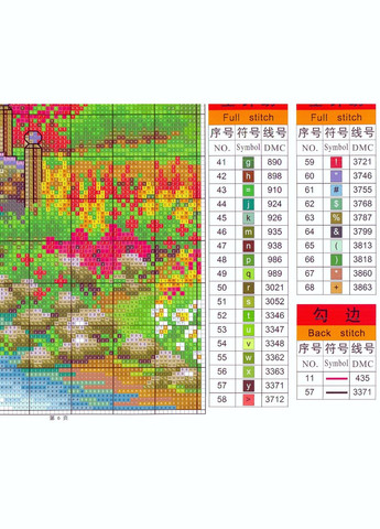 Набір для вишивання хрестиком за нанесеною на канву схемою "Bridge River". AIDA 14CT printed, 41*54 см Joy Sunday (313614194)