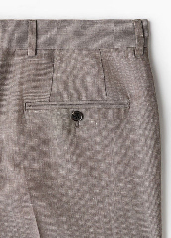 Темно-бежевые классические демисезонные брюки H&M