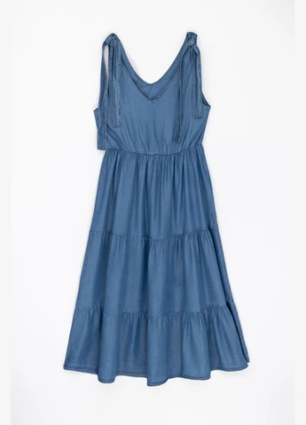 Красивый женский сарафан однотонный женский 8954 DeniMare