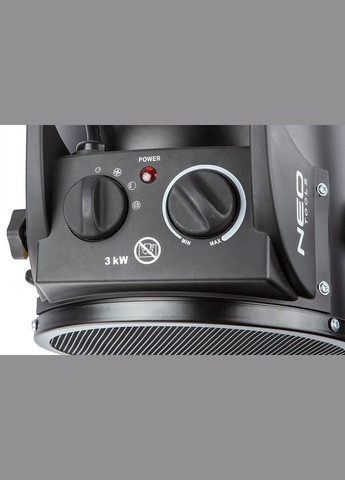 Тепловая пушка (3 кВт, 230 В, 60 кв.м) керамический обогреватель (24464) Neo Tools (307825796)