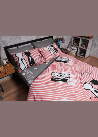 Комплект постільної білизни Бязь Gold Люкс King Size 220x240 наволочки 2х40х60 (MS-820003220) Moon&Star Cat (288043246)