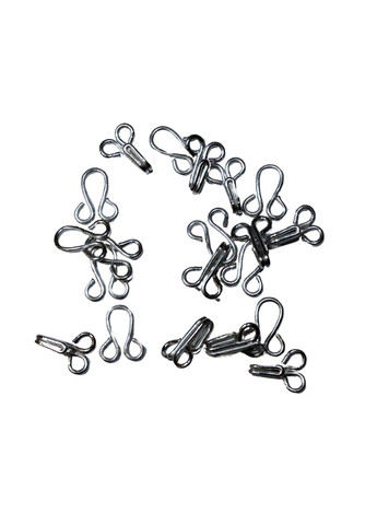 Крючки пришивные серебристые №9/28мм/220пар FROM FACTORY KRR (339104624)