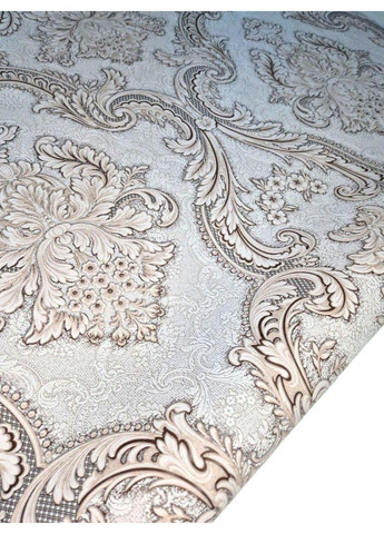 Шпалери вінілові флізелінові 10.05×1.06 м Слов’янські 3619-02, бежеві в спальню, зал, вітальню, кімнату Слов'янські шпалери (340275473)