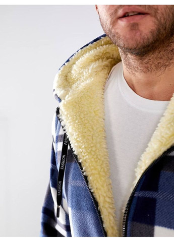 Синяя демисезонная флисовая куртка мужская об-068/1 ( ) No Brand