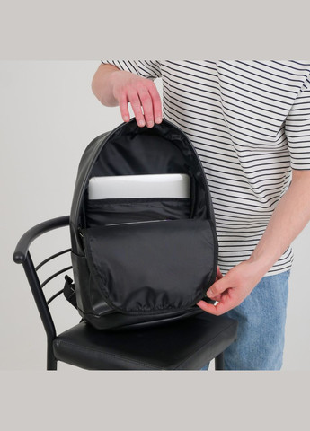 Мужской повседневный рюкзак Black в экокожи ToBeYou city (293247106)