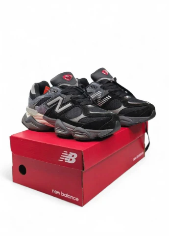 Кросівки зимові жіночі New Balance 9060 winter black gray Gore-Tex fur | Нью Беланс 9060 чорні сірі з хутром No Brand чорні зими (308360733)