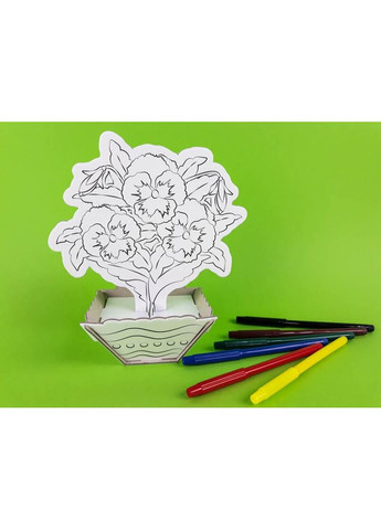 Конструктор розмальовка 3D. Фіалки Зірка (370883487)