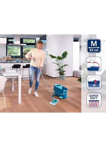 Набор для уборки Set Clean Twist M Ergo Mobile 52121 ведро на колесах + швабра Leifheit (393749551)