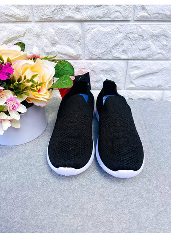 Чорні стильні кросівки-сліпони для хлопчика Apawwa