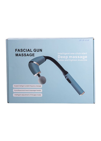 Перкусійний ручний масажер акумуляторний 17 Вт зарядка від USB до 3200 об/хв Білий HP-11-11W Huizhou (371331114)