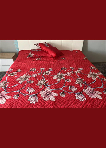 Комплект покривало на ліжко та наволочки 2 шт Червоний Євро (К5006-3) No Brand (306633074)