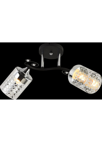 Люстра декоративна INTEREES IS XA1435/2 Black+Chrome на 2 плафона Valeso (372505291)