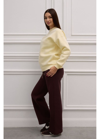 Светло-желтый свитшот для беременных и кормящих теплый на флисе из мягкого трикотажа жёлтый Dianora (367727817)