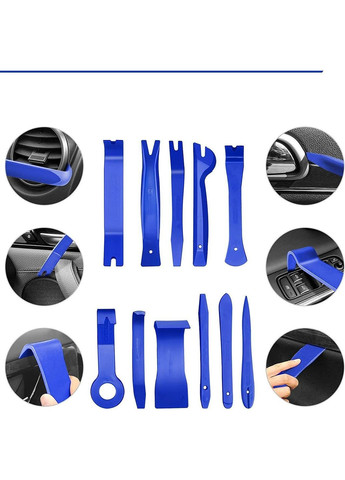 Набір автомобільних знімачів 19 в 1 інструменти для розбирання салону в чохлі, синій (R051378) Bluefield (322503435)
