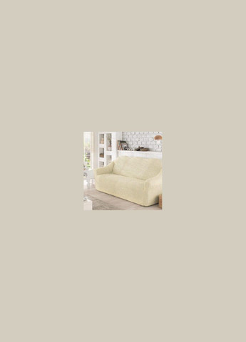Чохол натяжний на тримісний диван без оборки 28-211 Пісочний Venera (272158189)