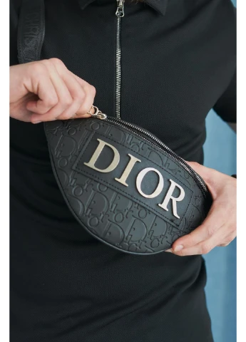 Бананка з шкірозамінника Dior чорна # - (395663164)