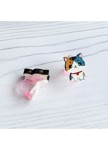 Комплект сережек клипс Детский набор (котик, лапки, кошечка) CASE CONTROL (355392057)