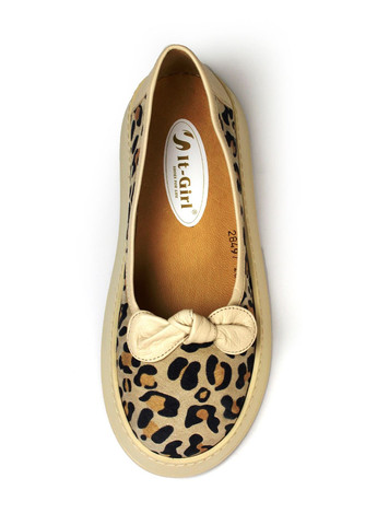 Женские балетки It-Girl | бежевые анималистичные натуральная замша (294652855)