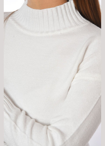 Білий демісезонний светр жіночий білого кольору пуловер Let's Shop