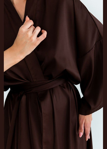 Халат шелковый длинный Coffee Forly (335808269)