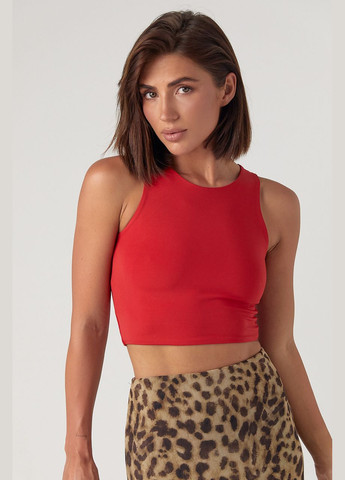 Однотонний кроп-топ із еластичної тканини - чорний колір Lurex (335077376)