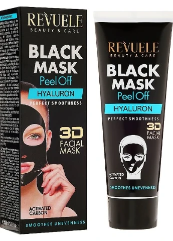 Чорна маска для обличчя "Гіалурон" Black Mask Peel Off Hyaluron 80ml (2-935770) REVUELE (380130723)