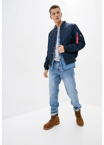 Куртка (бомбер) MA-1 Flight Jacket Синяя Airboss (368850582)