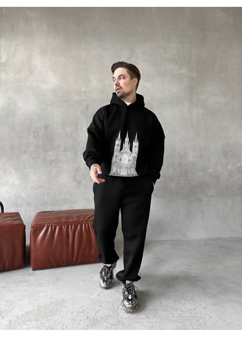 Худі штани чорний принт вежа No Brand (366266692)