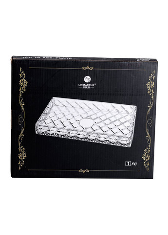 Блюдо для закусок стеклянное 24,5*20,5*2 см прямоугольное HP-YH-53 Yiwu (353502081)