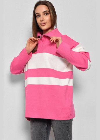Рожевий зимовий светр жіночий напівбатальний рожевого кольору пуловер Let's Shop