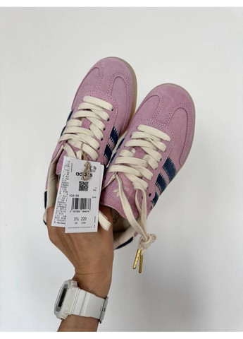Рожеві Осінні кросівки чоловічі adidas samba notitle pink / navy адідас самба No Brand
