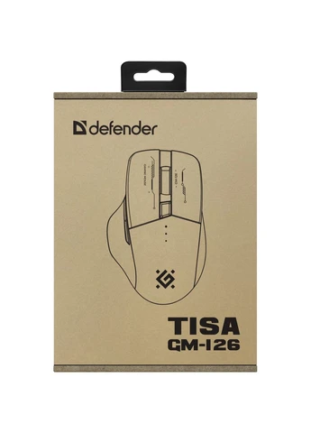 Мишка Tisa GM-126, бездротова, ігрова, 1600 dpi., 7кн., 400 mAh, синьо-біла Defender (390194109)