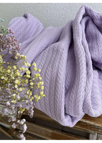 Покривало Косичка бавовняне колір ліловий ZEINTEX (315346976)