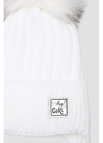 Комплект шапка-шарф для дівчинки колір білий ЦБ-00286628 Yuki (368824277)