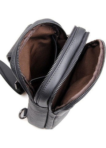 Сумка чоловіча через плече шкіряна слінг 14454 Чорний Vintage (302009161)