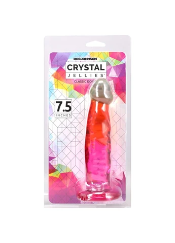 Дилдо Crystal Jellies - 7.5 дюймовий Класичний Донг - Райдуга Doc Johnson (400260772)