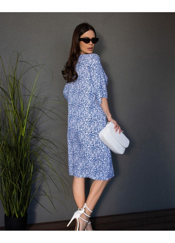 Синее повседневный платья 14694 синий ISSA PLUS