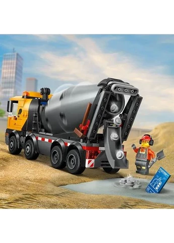 Конструктор City Бетономешалка 371 деталь Пластик 28х26х6 см Lego City Бетонозмішувач (397869273)